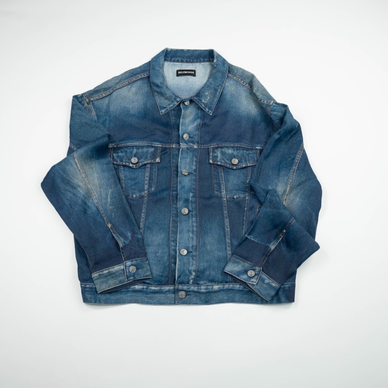 全新未使用 Balenciaga/巴黎世家 男/S/绸面印花衬衫/9800/JM6692