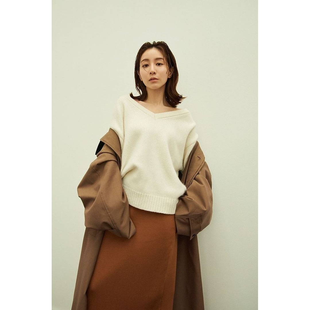 【Montendre】秋冬新款 松本 宽松V领简约慵懒复古上衣休闲毛针织衫