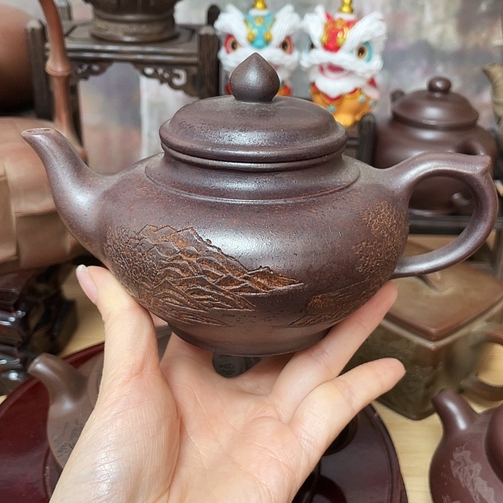 紫砂茶壶原矿手工制作