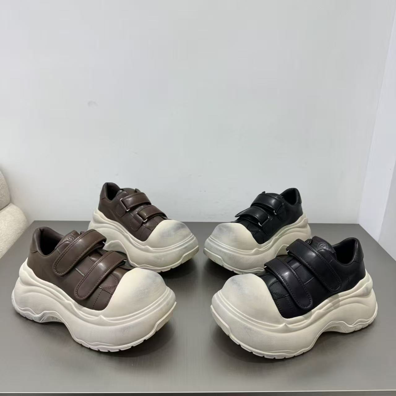 唐小肉魔术贴时尚百搭朋克风擦色脏脏潮流低帮鞋533-25