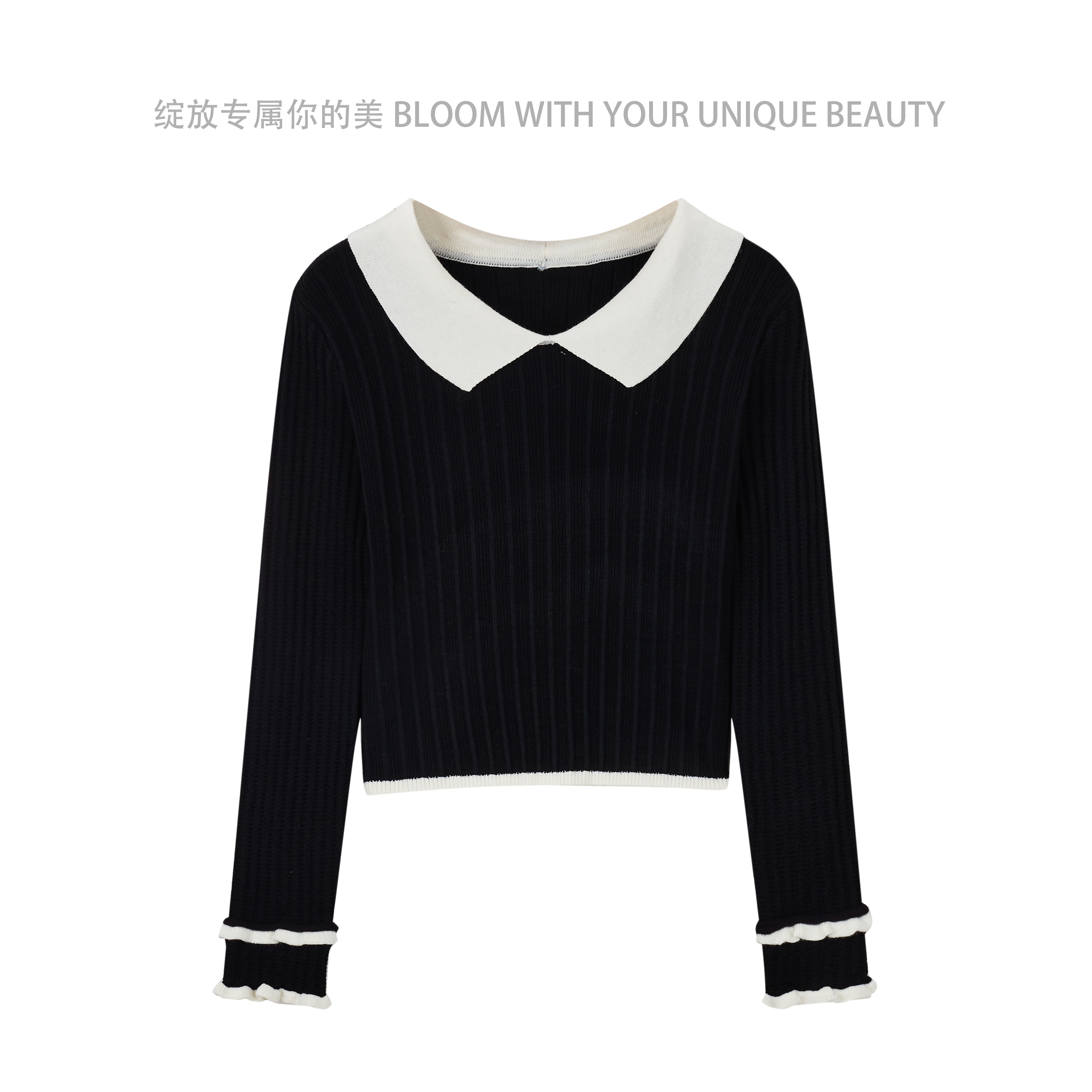 冬款上新 气质小衫白色娃娃领上衣 显气质减龄感上衣 M25Q9271Y