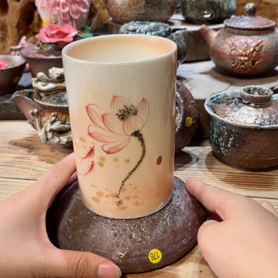 【闪购商品】柴烧茶具手工笔筒78