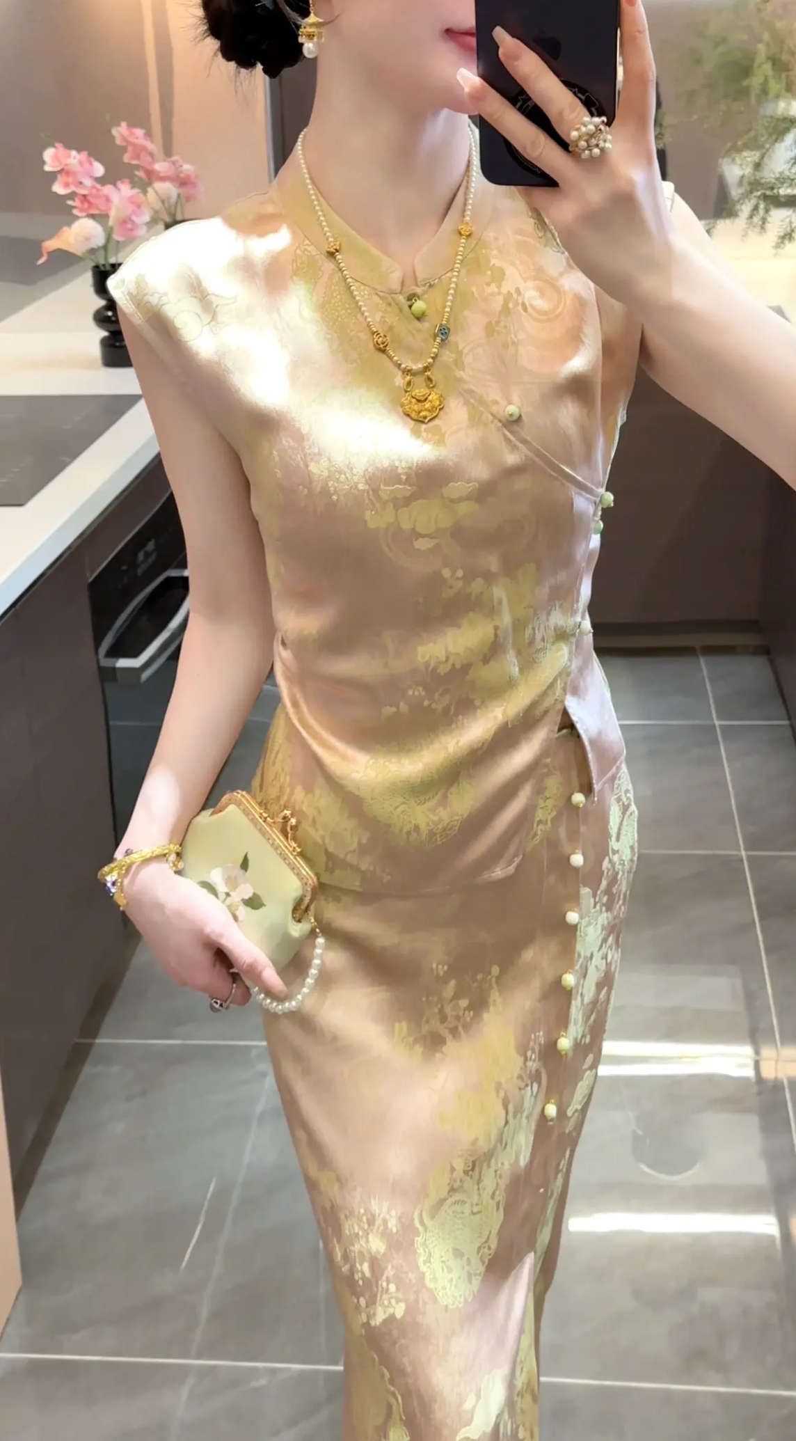 周粥女装铭顺-【绝色】新款夏季国风温婉气质修身上衣JJC5TZ0755