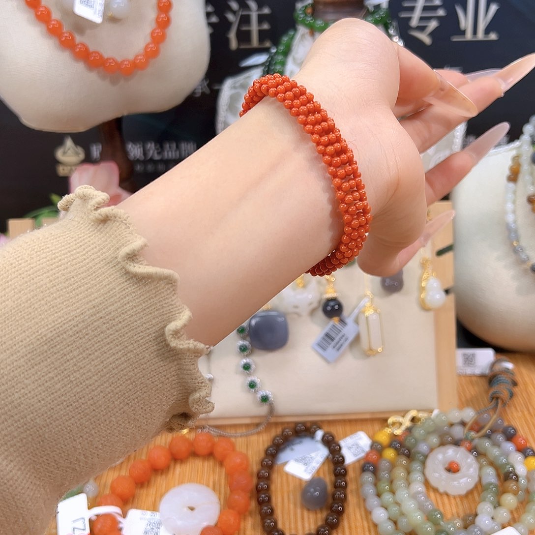 南红玛瑙未镶嵌手链sj