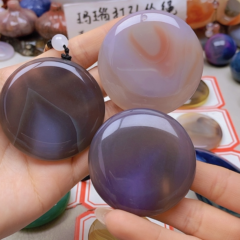 【闪购商品】未镶嵌玛瑙/玉髓珠宝半成品谭*