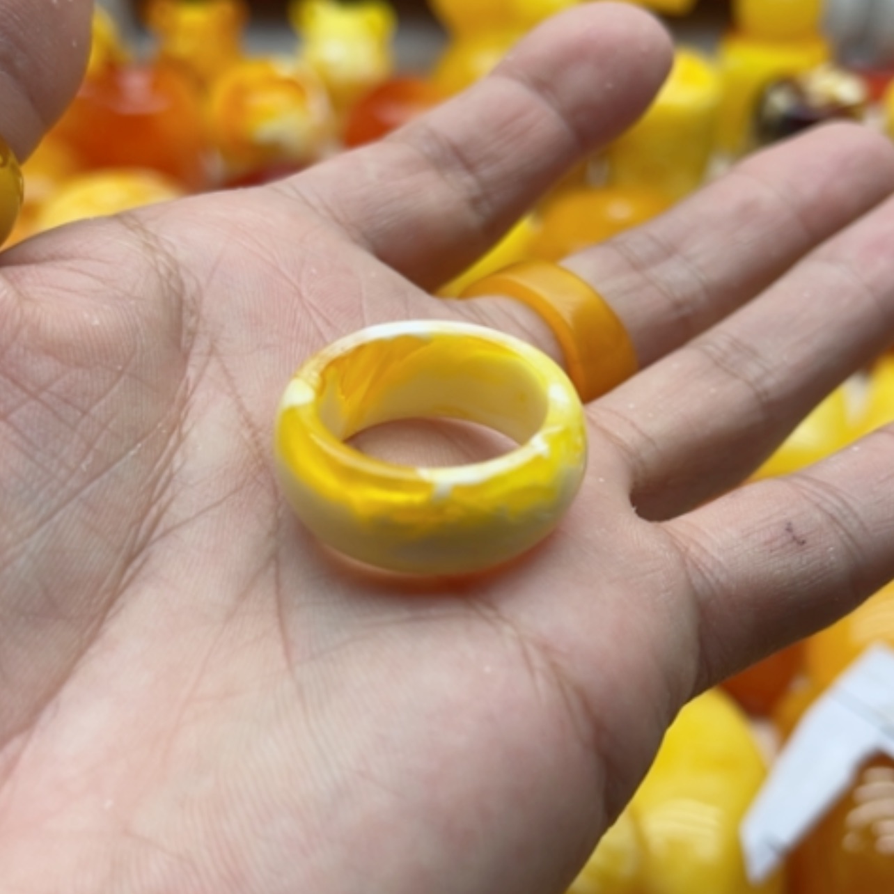 【闪购商品】蜜蜡手链未镶嵌蜜蜡戒指内卡20