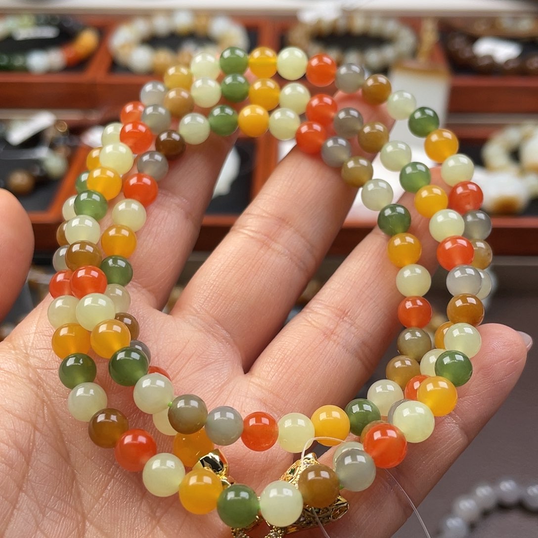 和田玉手串未镶嵌