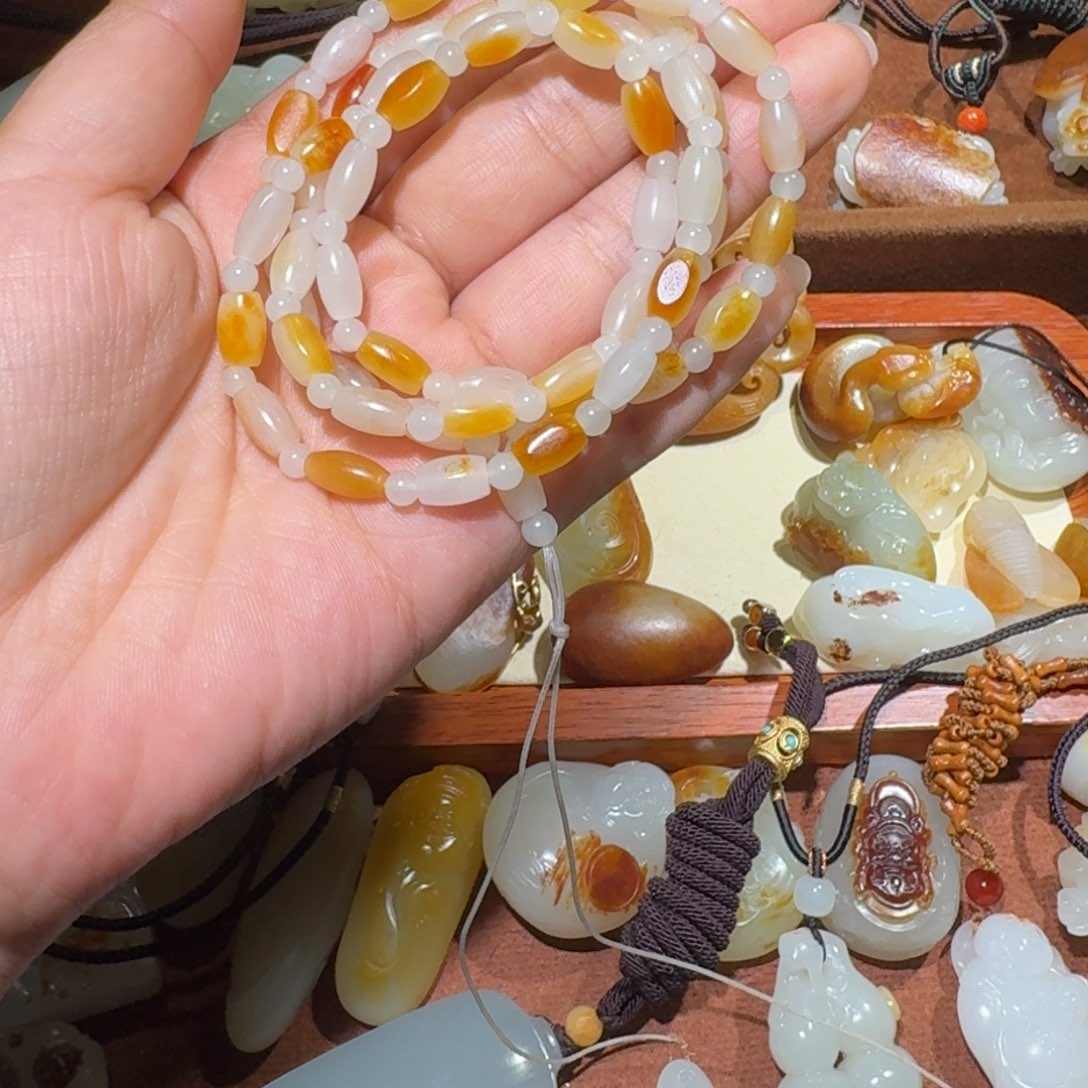 和田玉手链未镶嵌༺****⁰