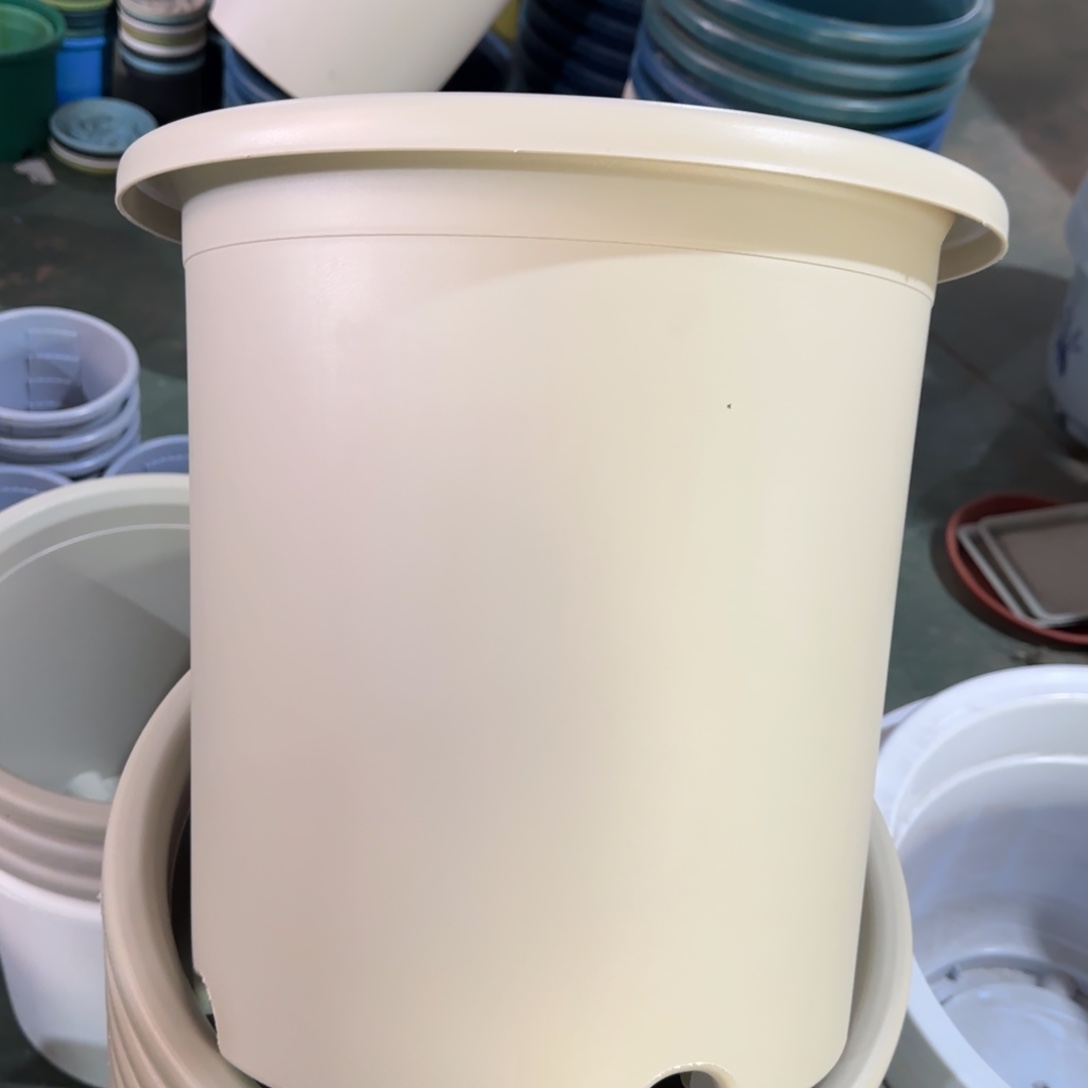 树脂四季盆8#无拖灰白微瑕3