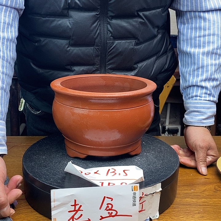 紫砂花盆货号一只JB92