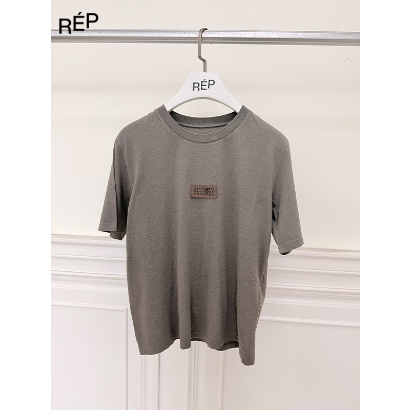 REP-MM6设计师品牌浅灰色logo标短袖T 25PF女装买手店