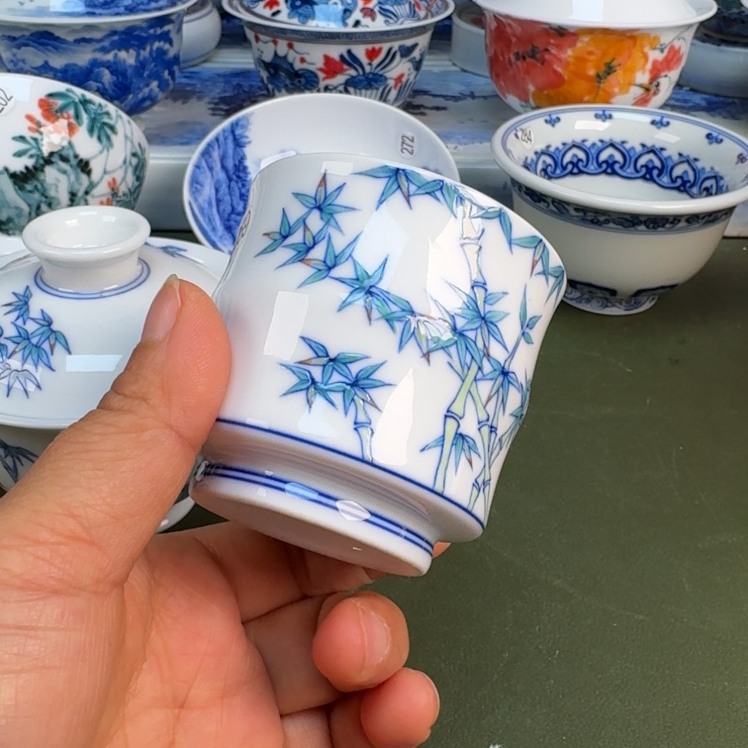 陶景德镇纯手绘茶具圆圆213