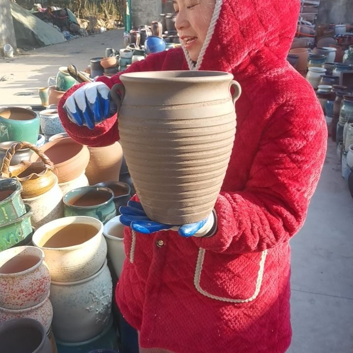 红陶口20高27瑕疵底裂