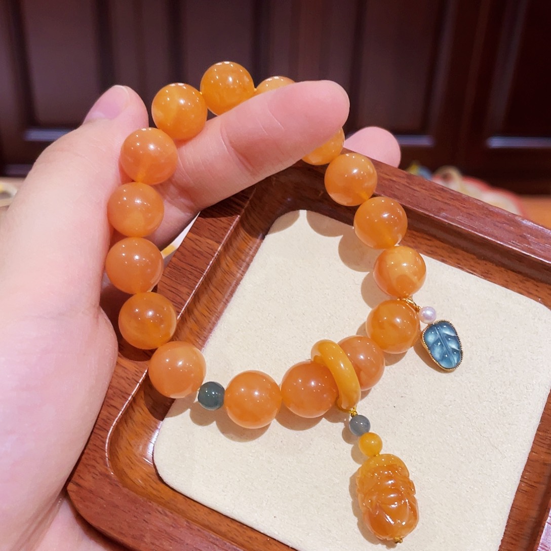 蜜蜡手链未镶嵌手串