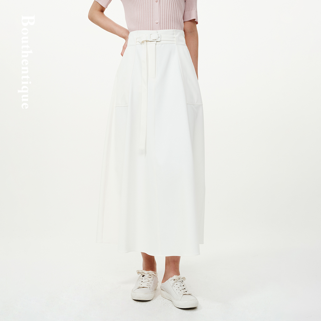 【粉丝专享】Bouthentique防透四面弹经典A字伞裙长裙224231S1R32