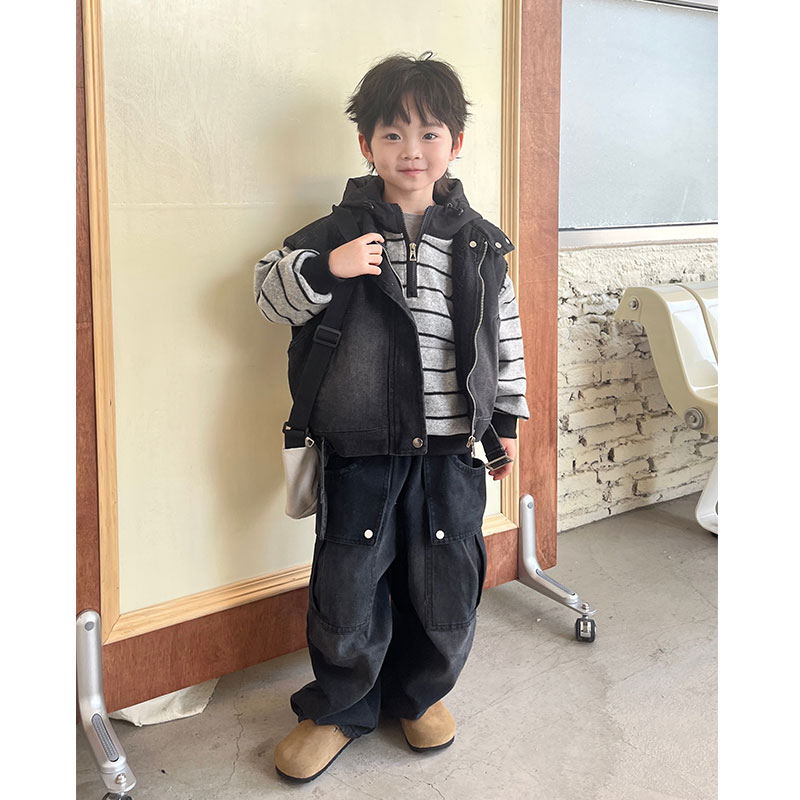 Yonsea云稚儿童秋冬加绒套装男女童洋气韩版连帽复古宽松保暖冬季