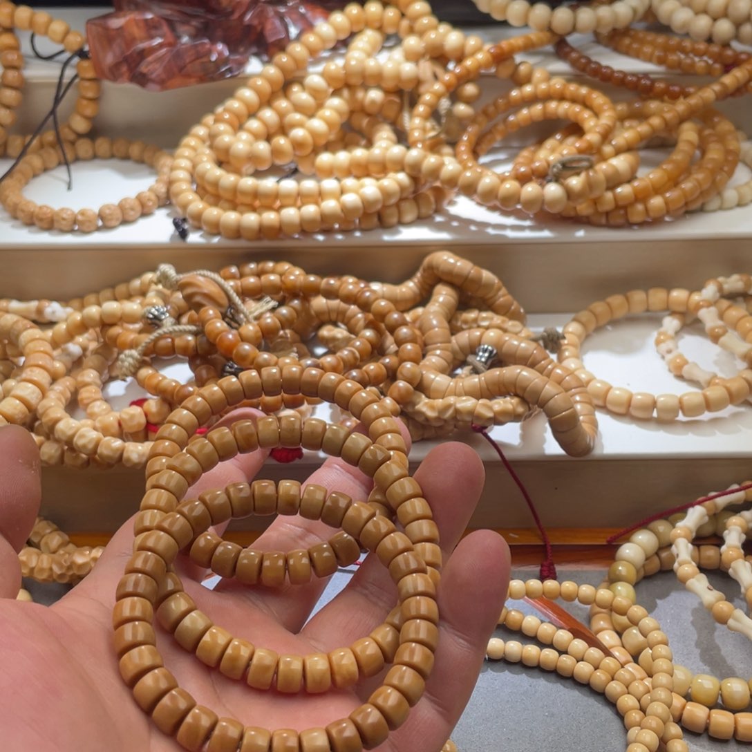 星月菩提把件老料9*6药片手串无泡药