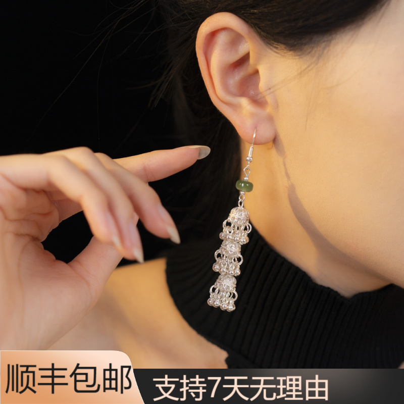 S28女国风民族风爱心/水滴/铃铛耳环气质饰品耳饰日韩