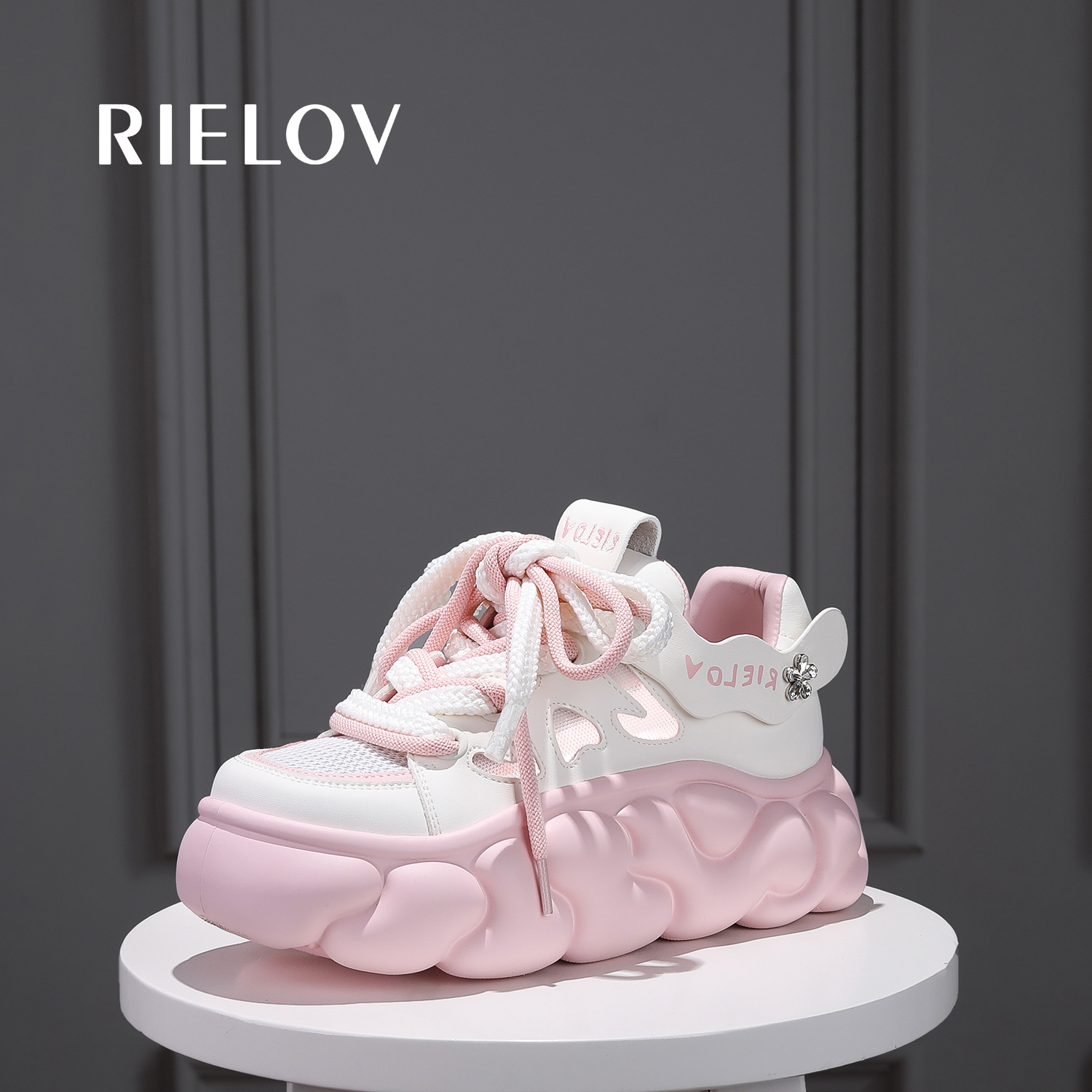 【RIELOV●云朵】增高5cm时尚潮流百搭女士休闲鞋186380