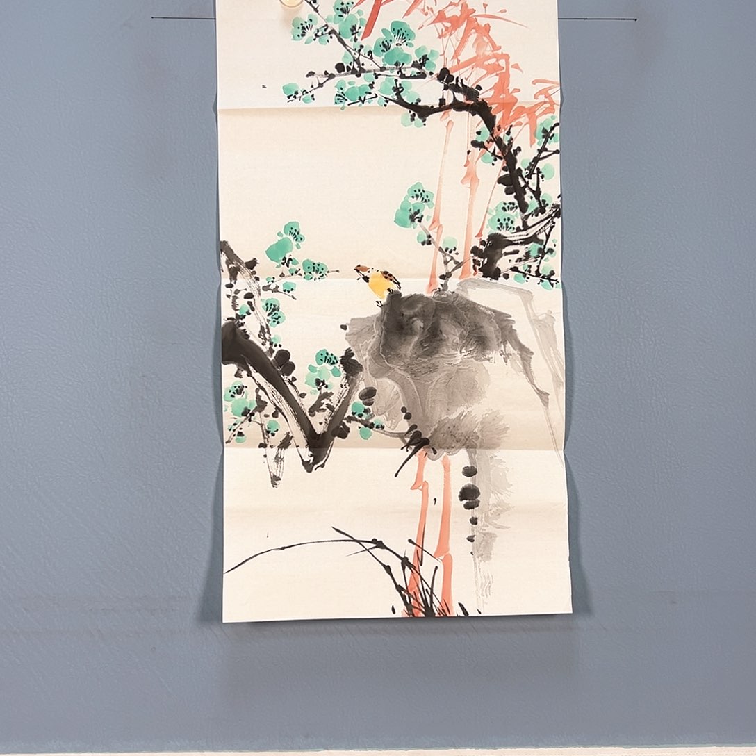 国画422 牡丹之花之叶的颜色与叶相似