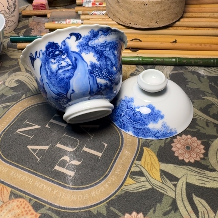 小雨山堂青花瓷杯