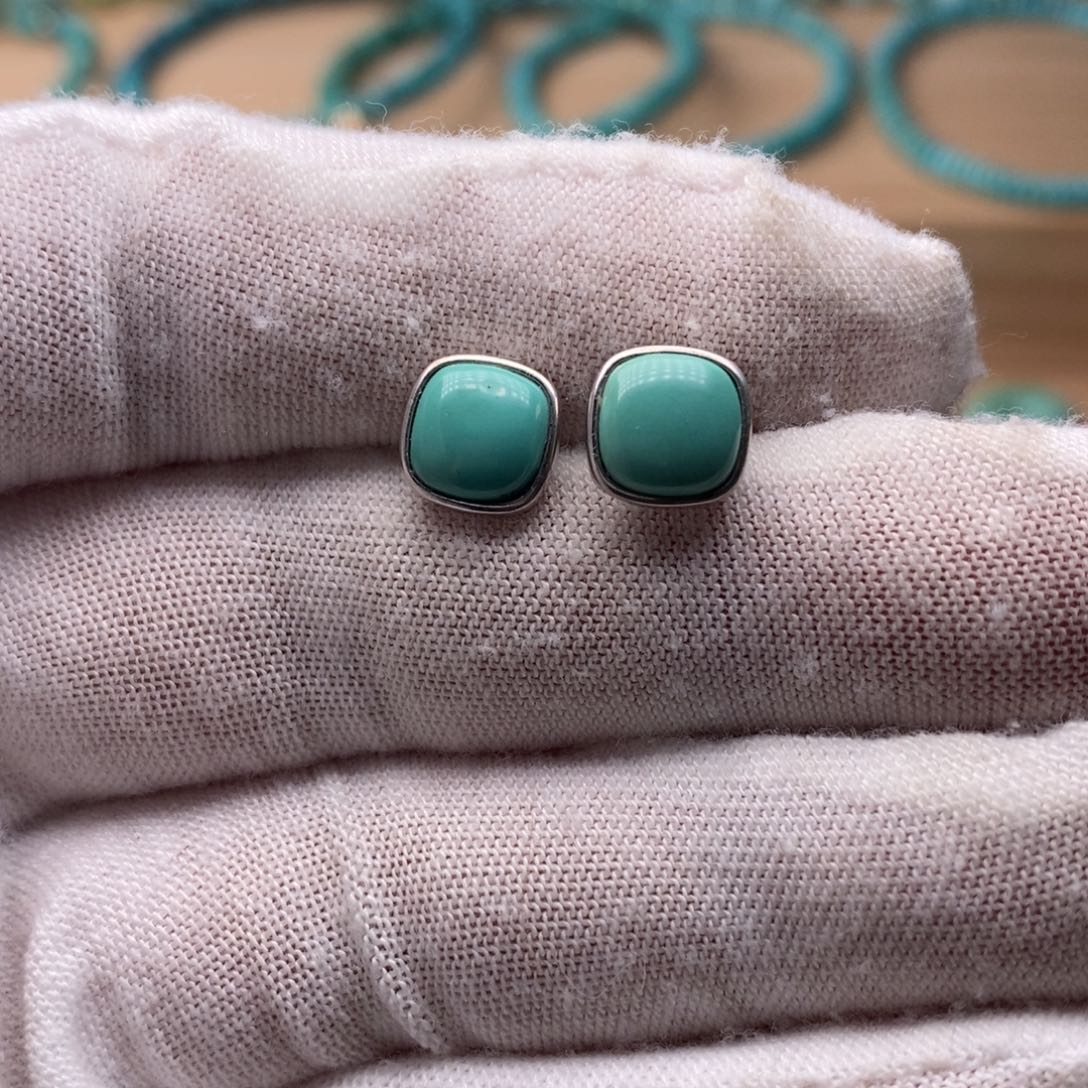 绿松石银S925镶嵌挂件