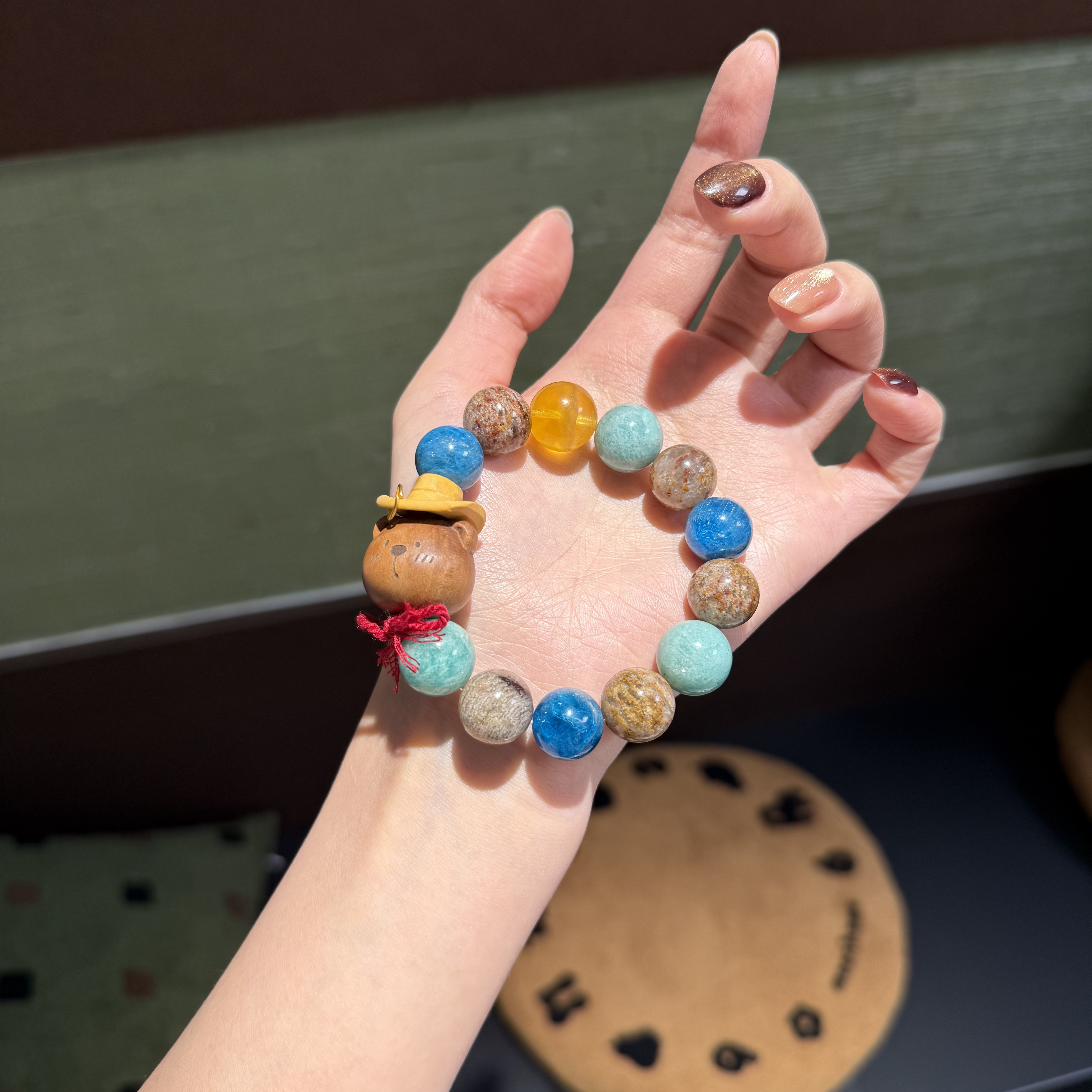 *西部牛仔熊*天河石水晶多宝手串 多样性发其一