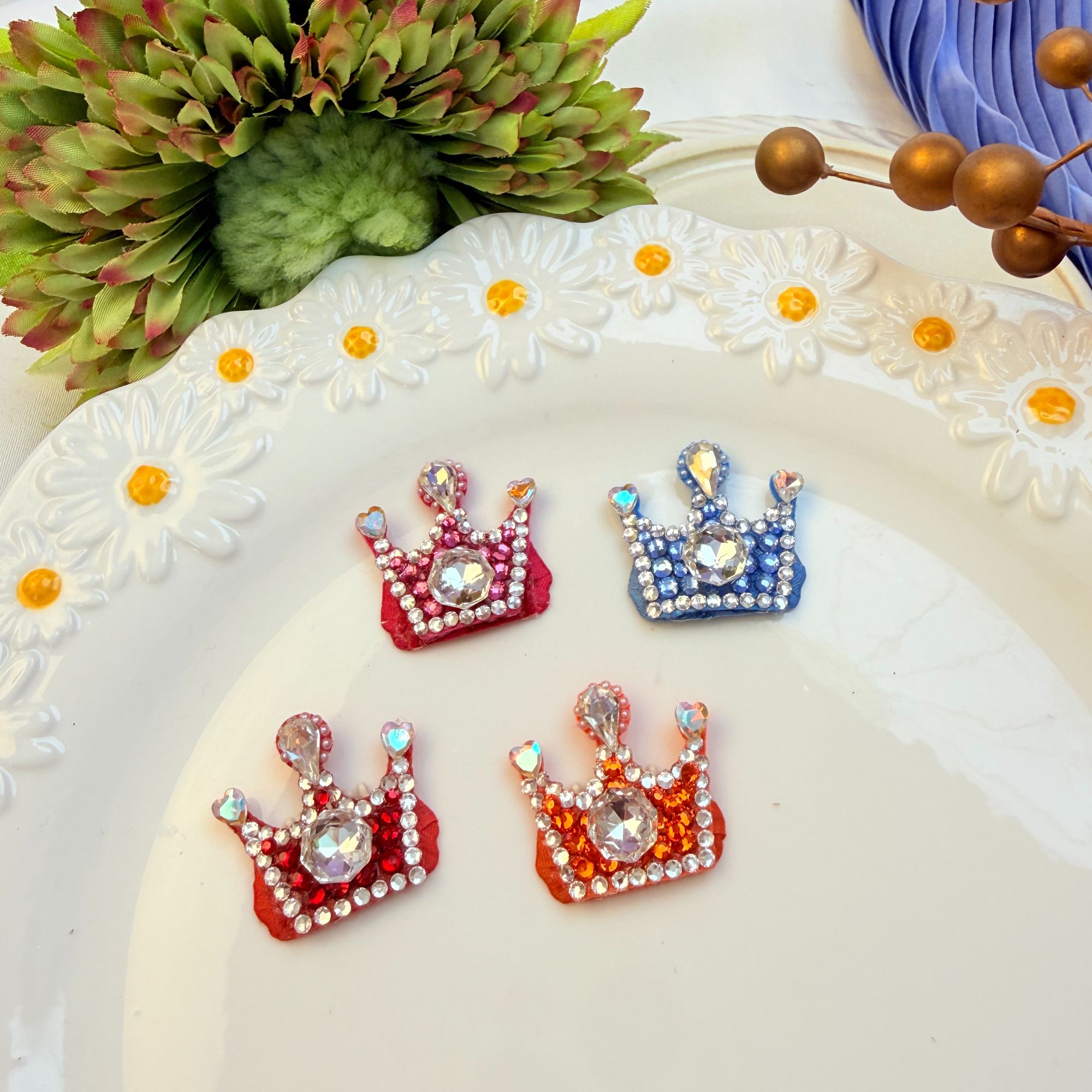 珍珠闪钻卡通宠物猫咪鼻梁碎发夹奢华爆闪可爱款