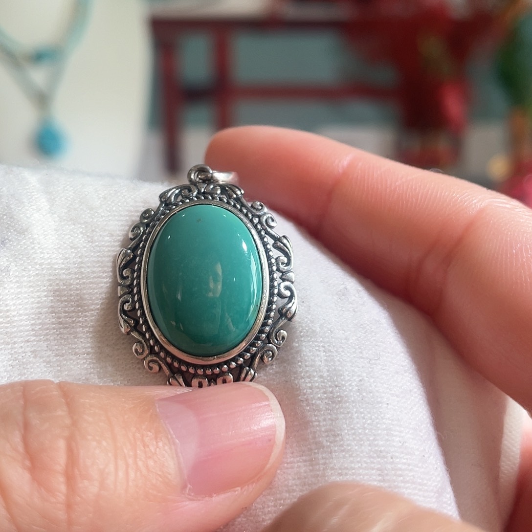 绿松石配饰银S925镶嵌