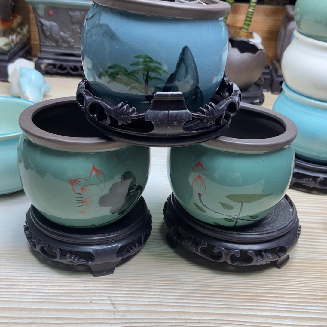 瓷片陶瓷花盆陶瓷艺术