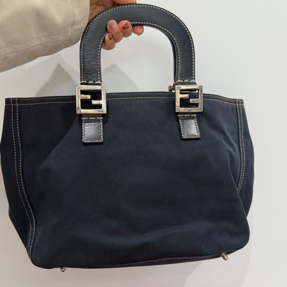 95新 FENDI/芬迪 95新 帆布手提包