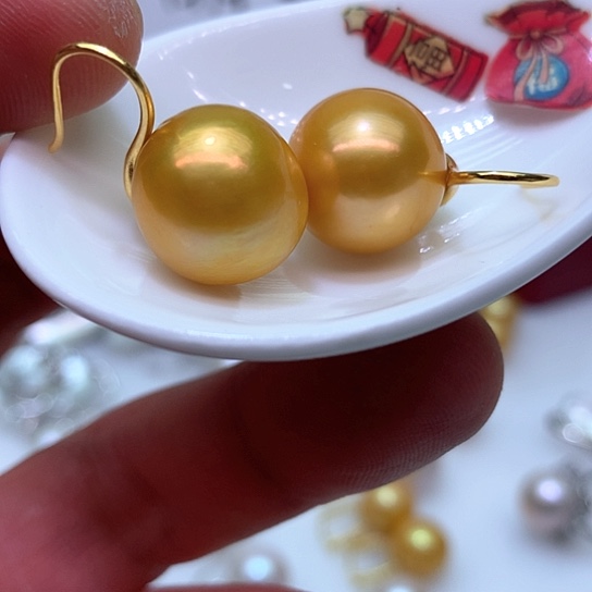 淡水珍珠耳饰银S925镶嵌