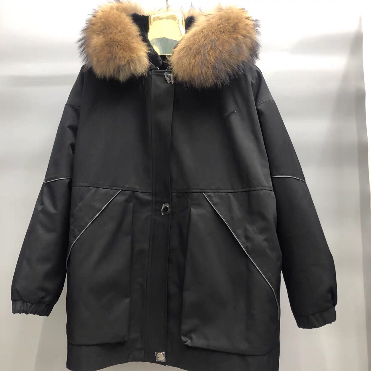 专柜正品大码女款派克加厚保暖外套宽松休闲韩版可拆卸