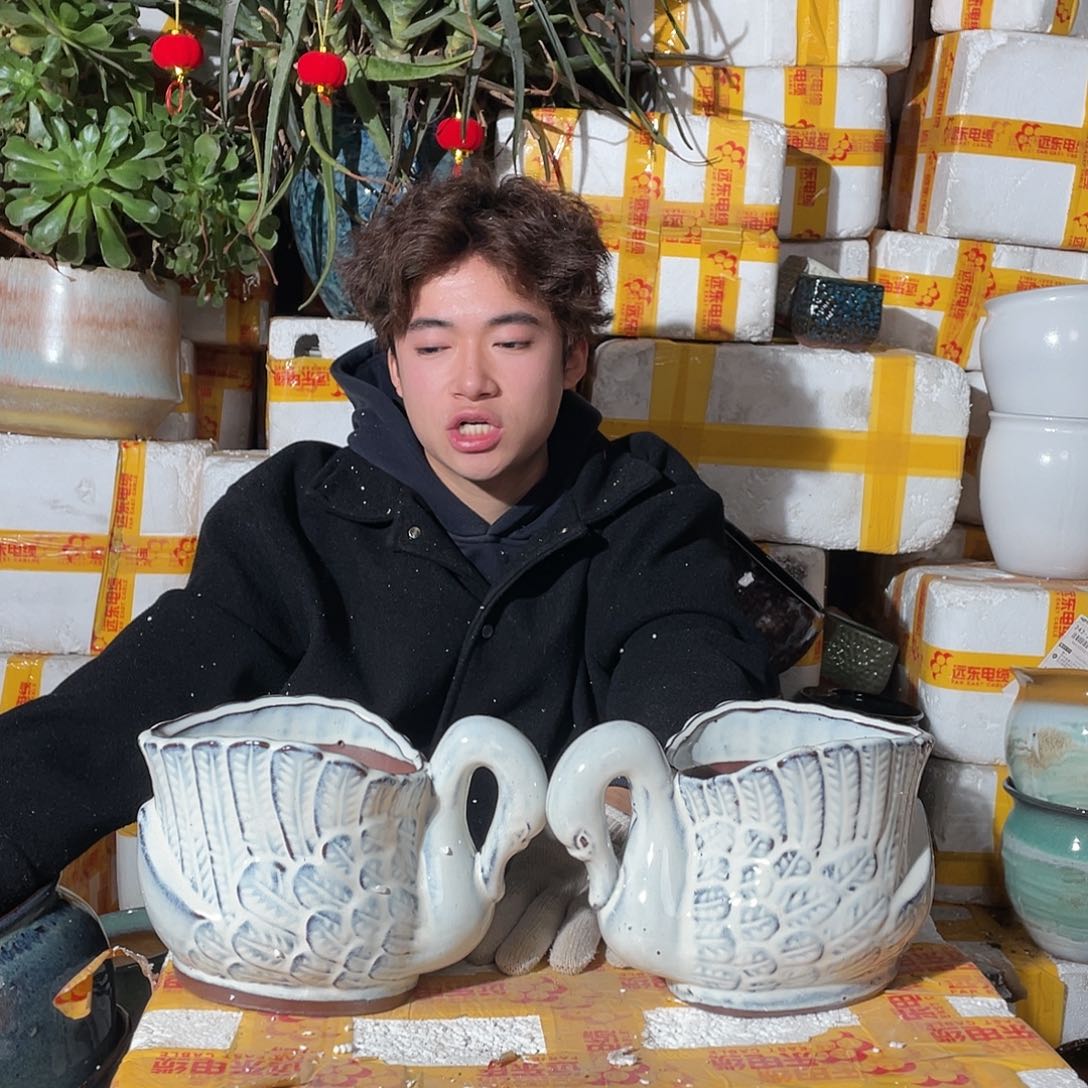 无铅玻璃宜兴紫砂花盆