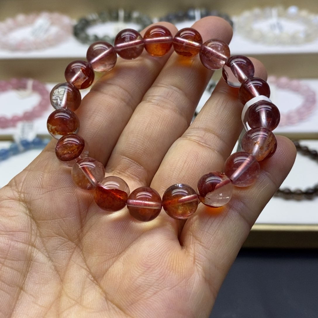 水晶手链未镶嵌红胶花10m