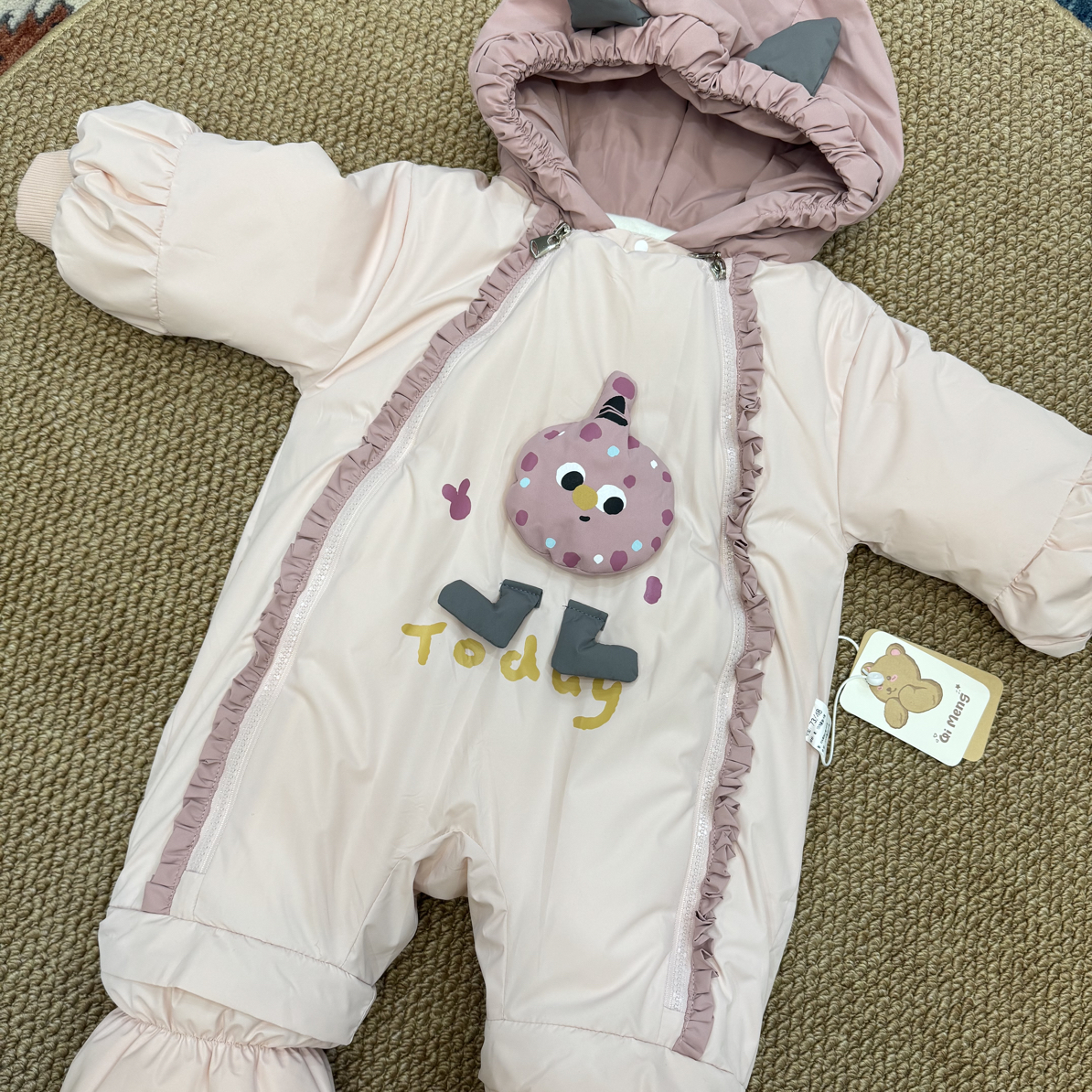 婴童棉服抱抱服连体外出服