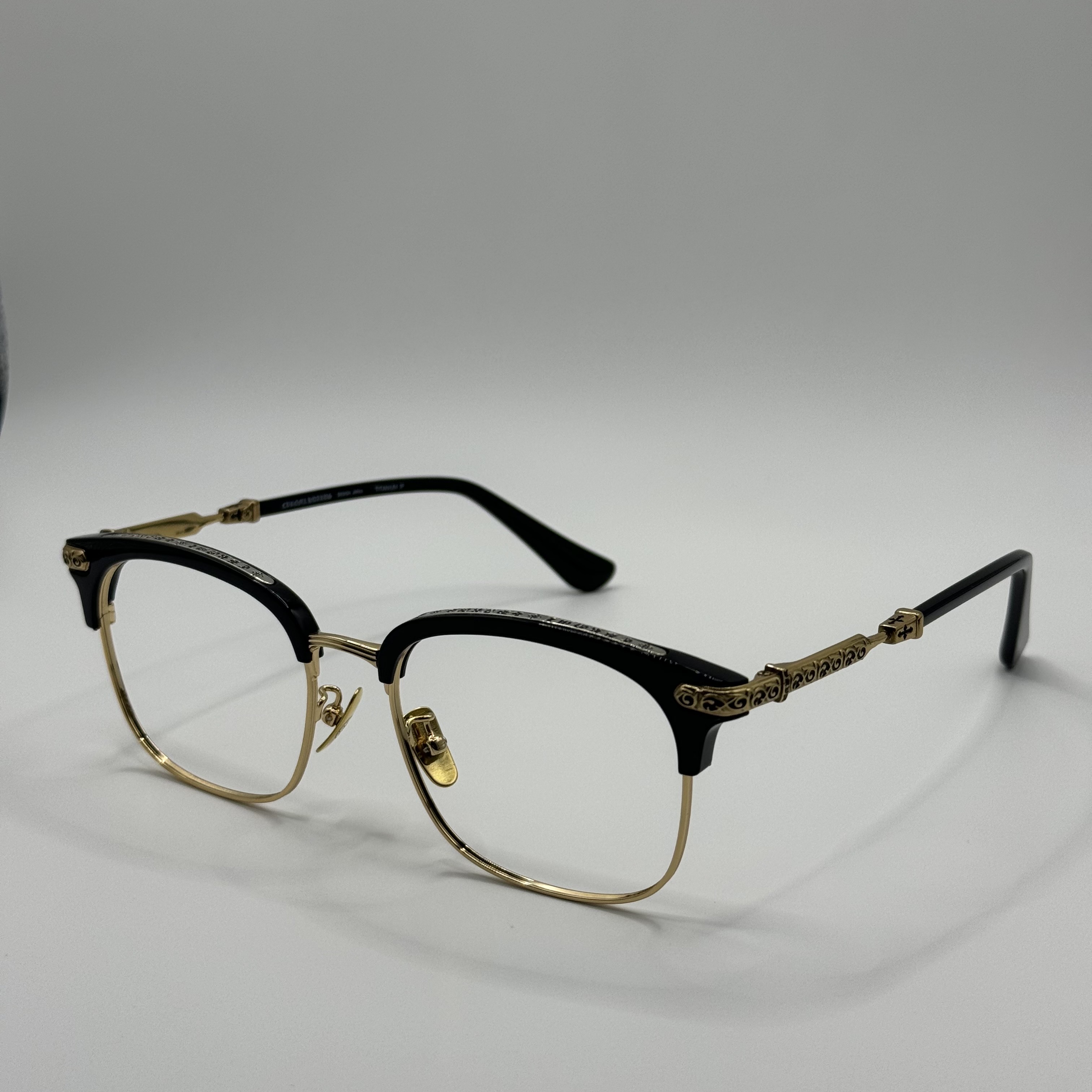 周董克罗同款纯钛眉架眼镜  男士高端板材近视设计师时尚眼镜框