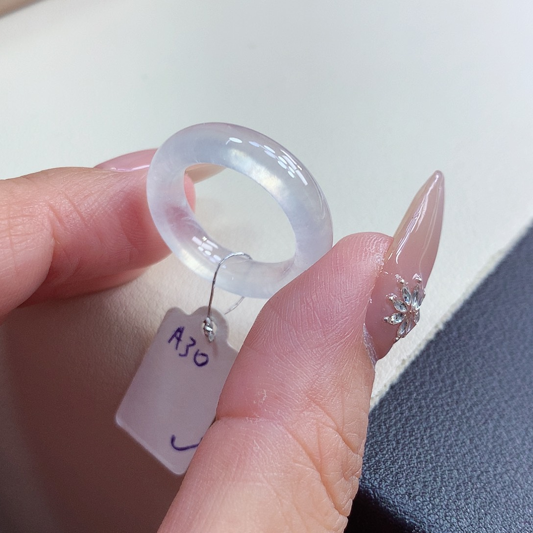 翡翠未镶嵌戒指13-14号