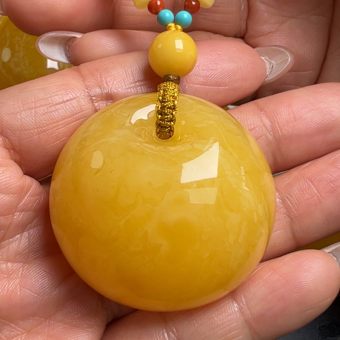 蜜蜡毛衣链未镶嵌