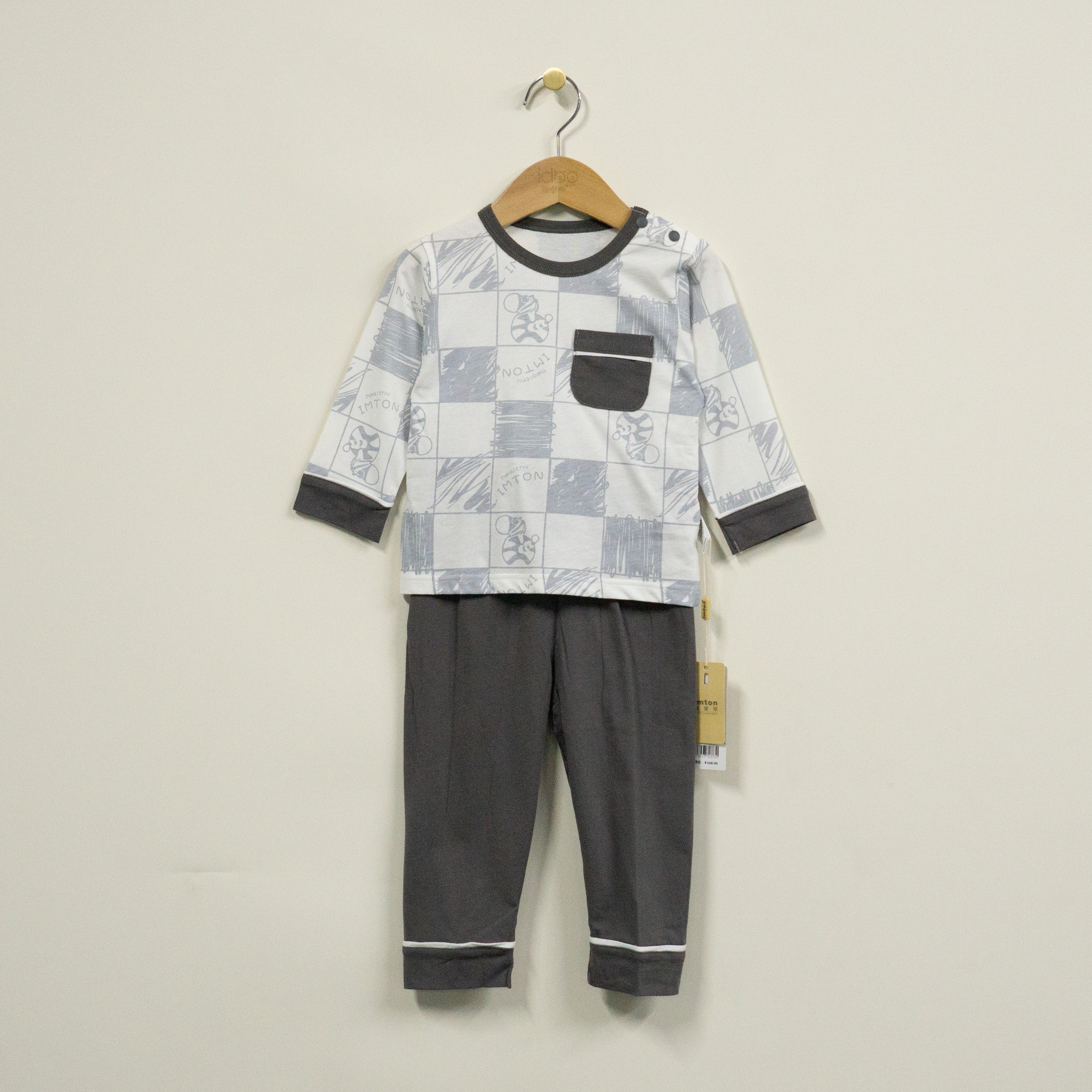 373-小斑马-纯棉家居空调服套装