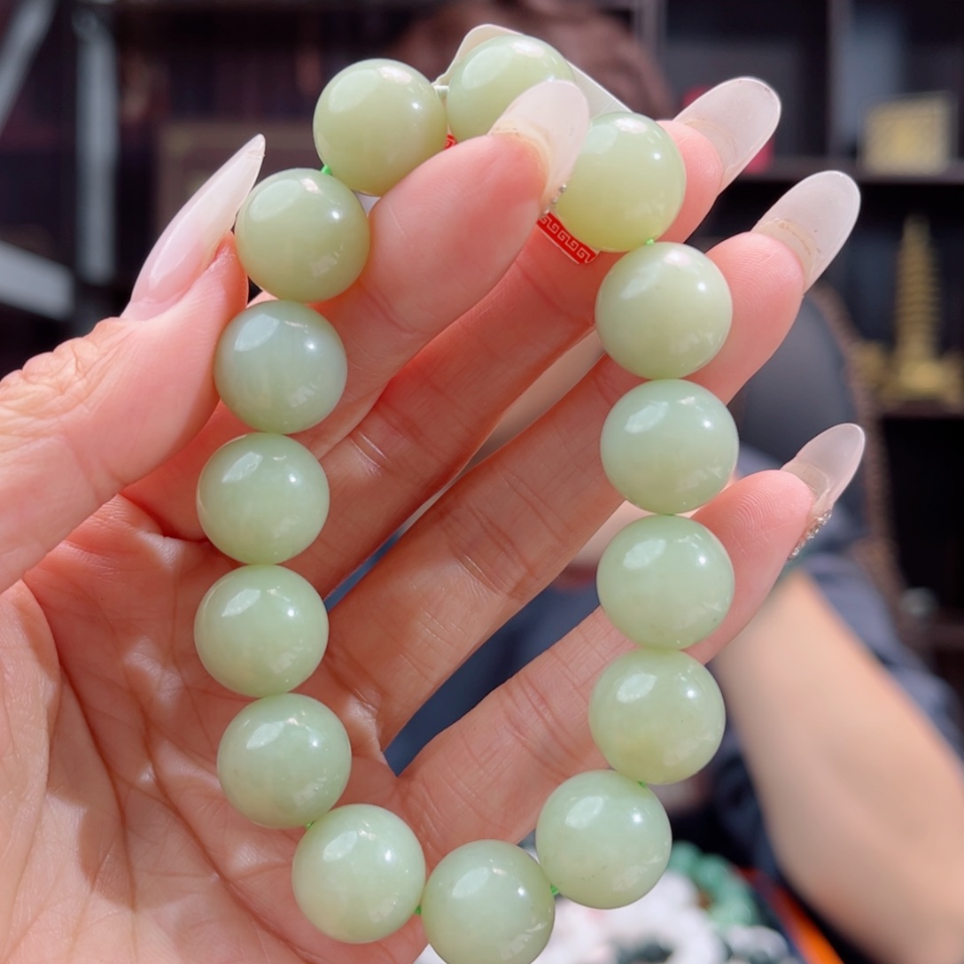 【闪购商品】和田玉（糖玉）手链未镶嵌若羌青黄丽多样性发拍一发一14