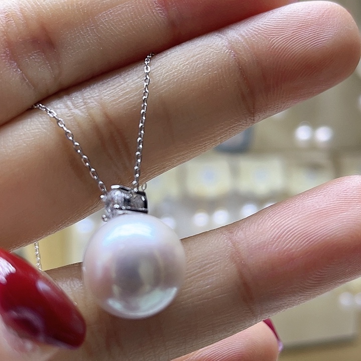 淡水珍珠颈饰银S925镶嵌