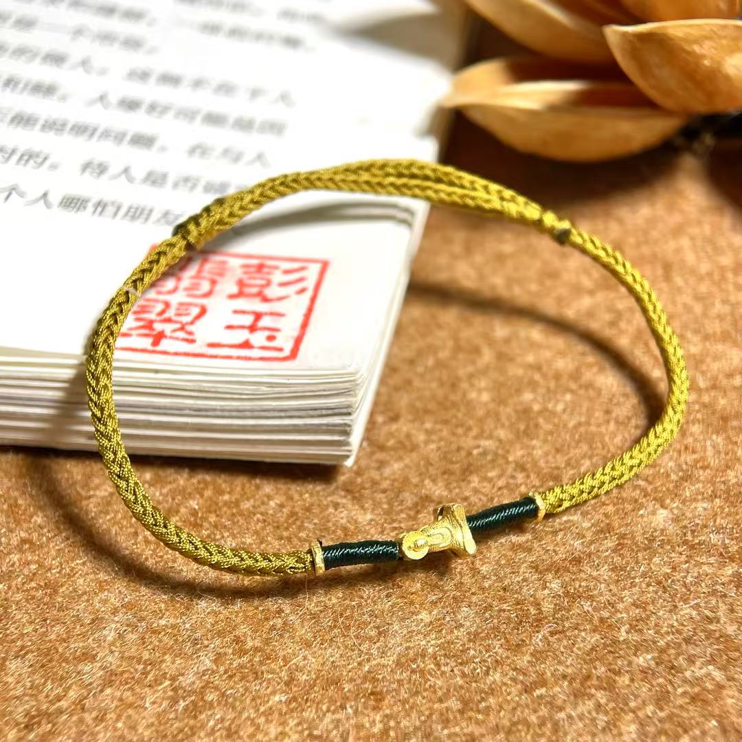 【2025 无相佛】18k金无相佛手编绳-所见众佛皆由心生-可调节