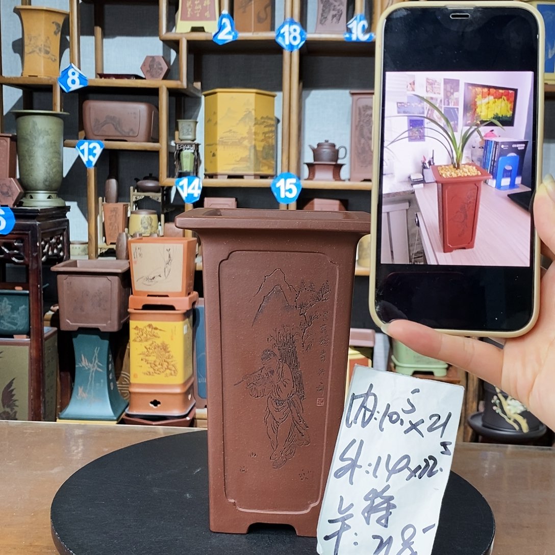 紫砂花盆底槽清四方特价