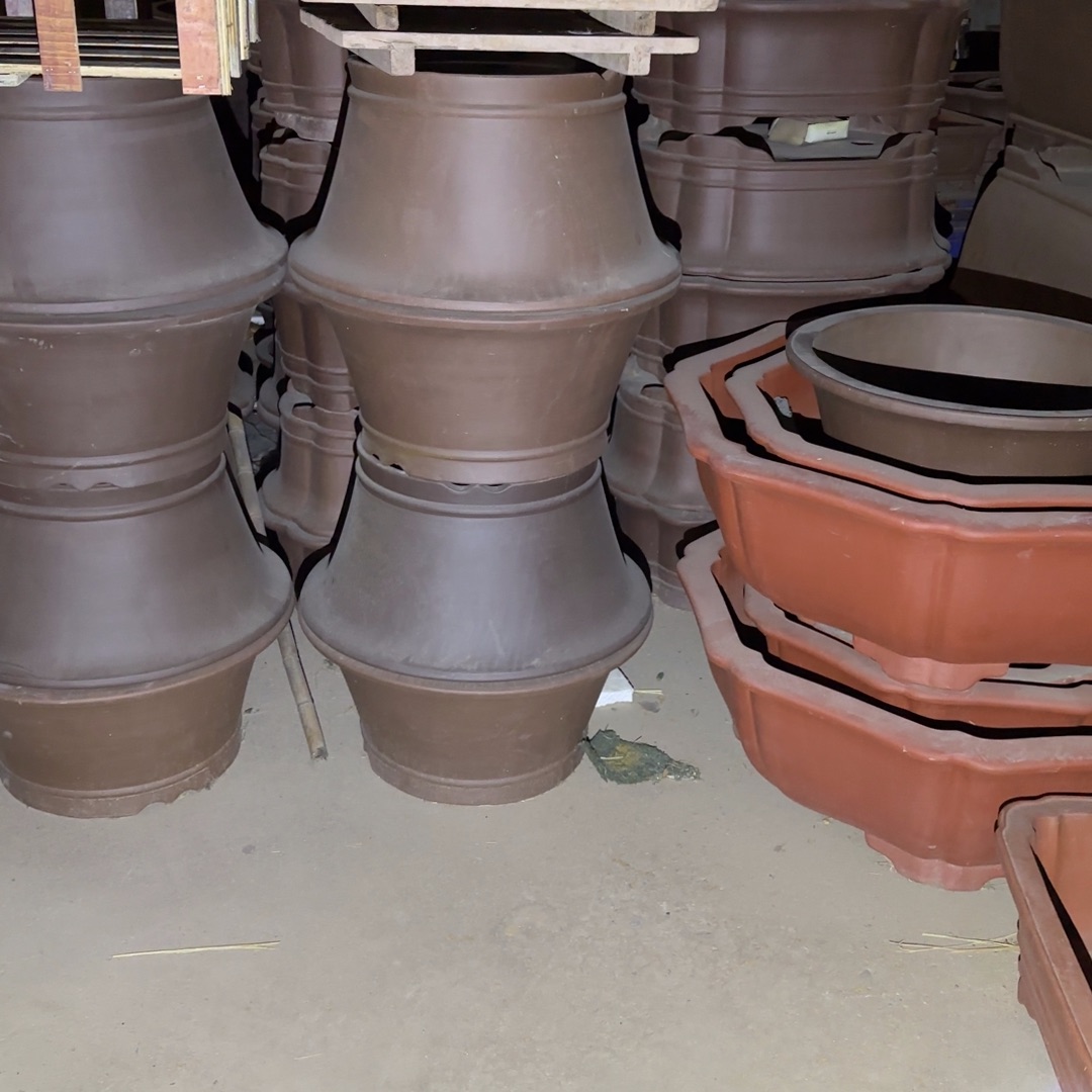 清***客紫砂花盆四十口径圆盆抖盆