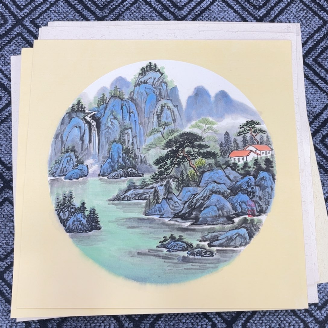 田***腾国画50.50山水作品s