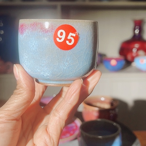 杯原矿釉手工制作钧瓷