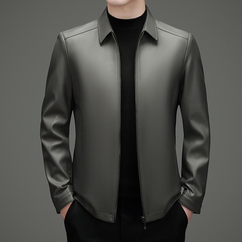 【海宁路易】8333秋冬新款25年 男士新款时尚（ 立翻领）休闲外套-7