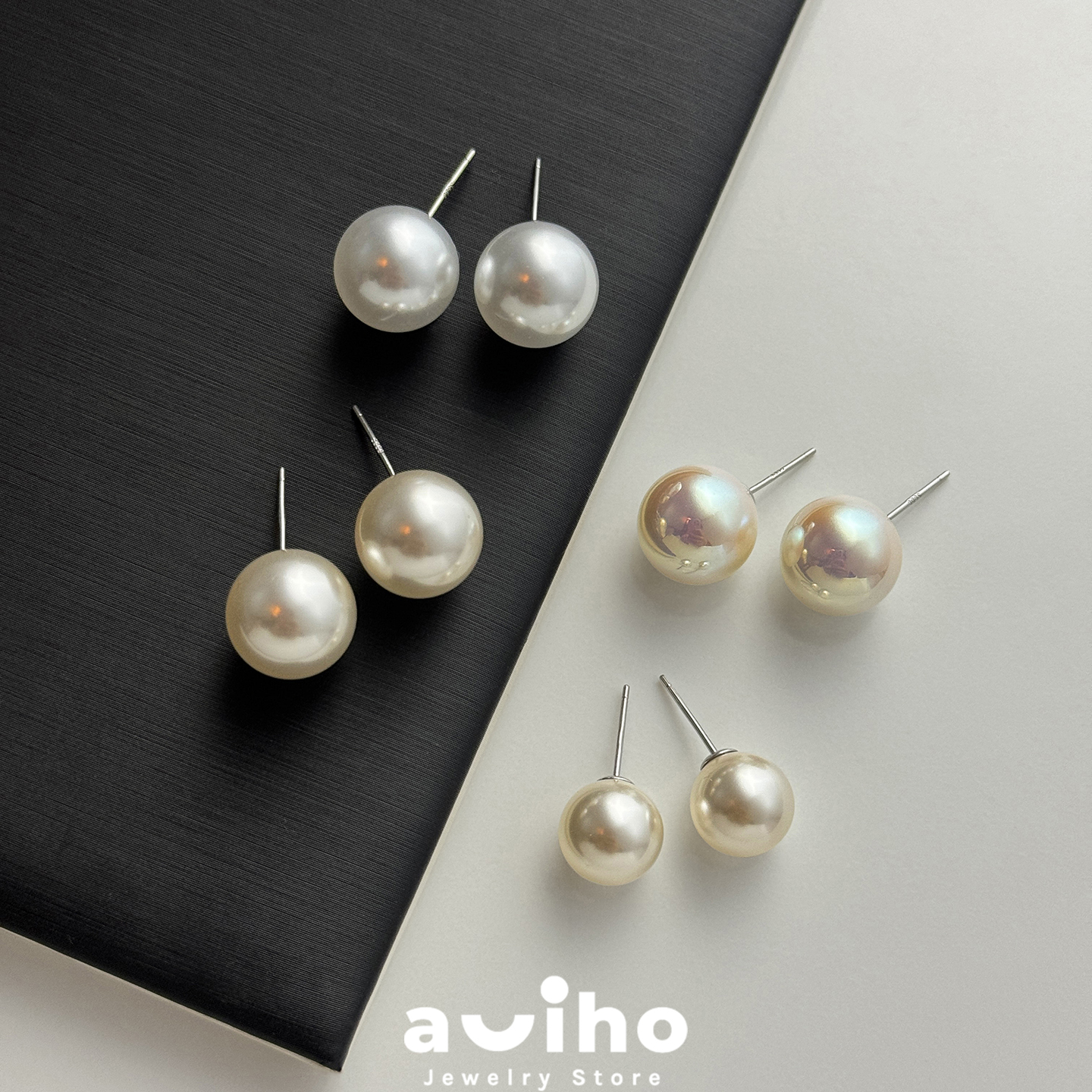 非金属仿珍珠耳饰 999纯银S家珍珠耳钉轻奢高级感气质耳环耳饰