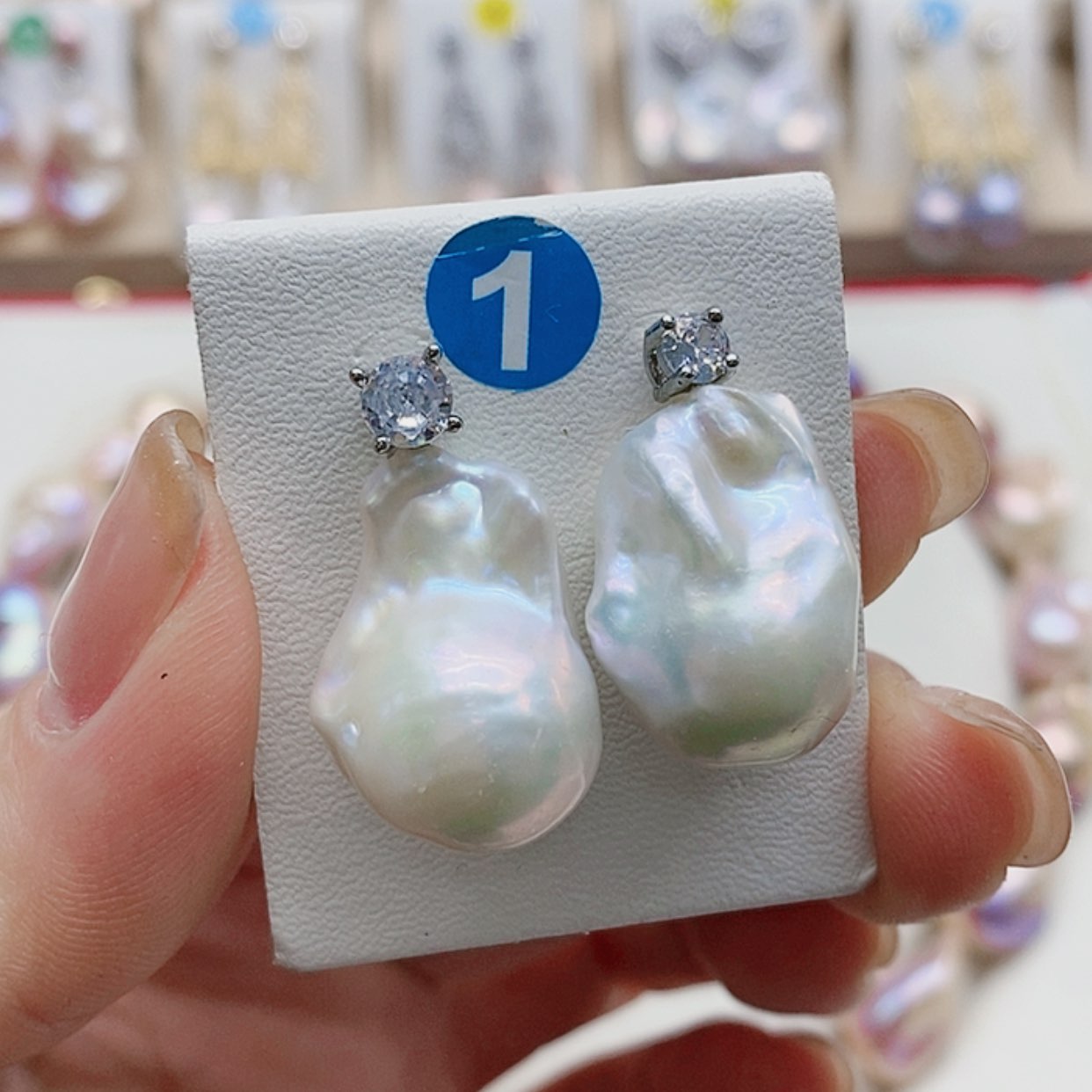 【闪购商品】淡水珍珠耳饰银S925镶嵌